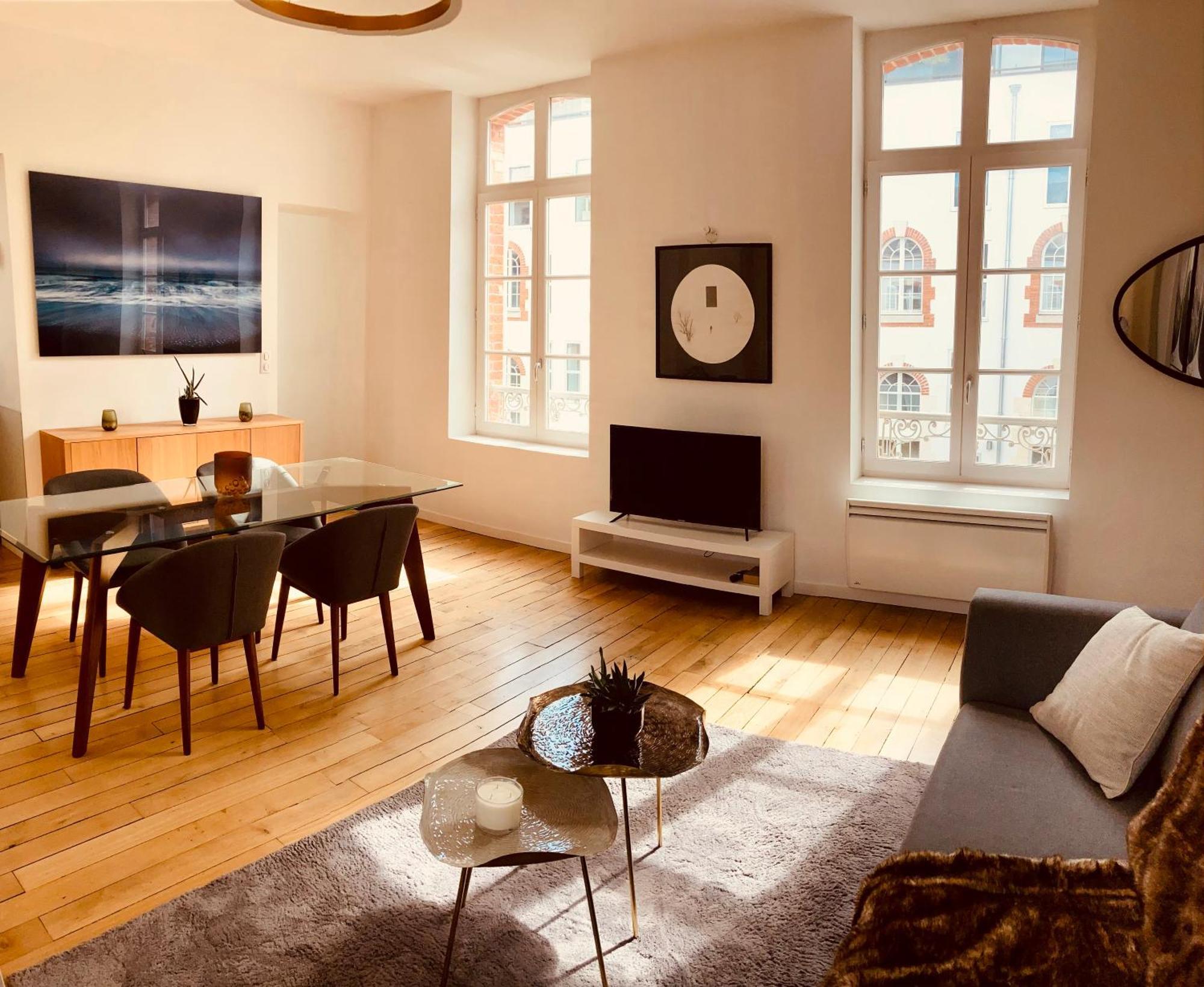 So Guest- Luxueux Appartement, Ancienne Maison De Champagne Proche Cathedrale 兰斯 外观 照片